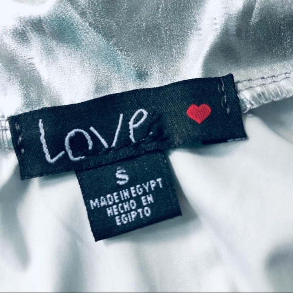 Vintage LOVE Silver Metallic Summer Lightweight Pullover Jacket Size S - Picture 12 of 12